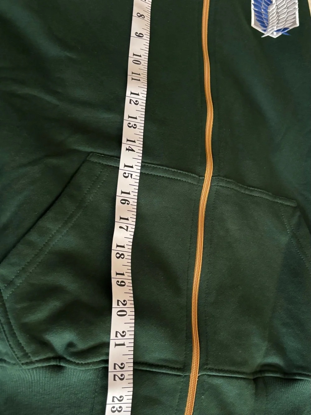 Green Zip-Up Hoodie - Attack on Titan sweatshirt